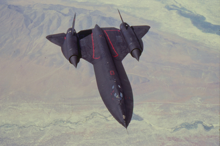 SR-71 Spy Plane - black with red stripes