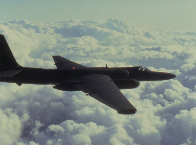 TR-1 black glider - over clouds